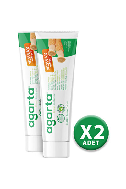 Agarta DOĞAL DİŞ MACUNU MİSVAK ÖZLÜ 100 ML 2 Lİ PAKET