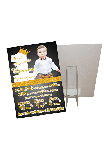 Sunligo Bir Yaş Anı Panosu Masa Üstü Ayaklı Pankart (Her Yaş İçin Hazırlanmak...