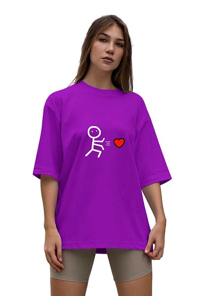 herotasarım Μπλουζάκι Oversize Love - Bll4795