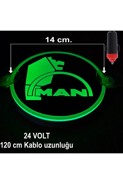 pozantiaksesuardunyasi LED IŞIKLI ARMA MAN TGX-TGS-TGA-TGL ASLAN LOGO CAM ÖNÜ...