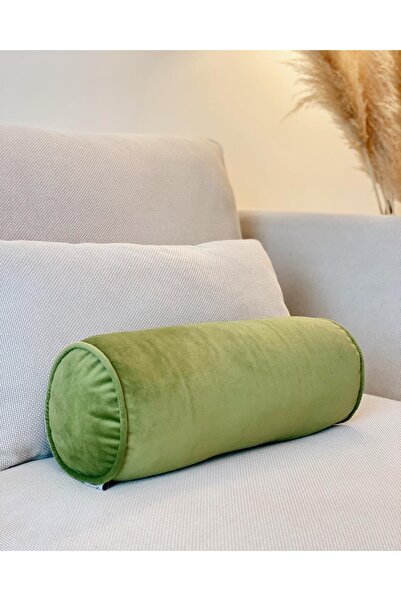Hestia Home Kadife Silindir Yastık Fitilli