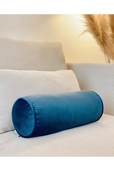 Hestia Home Kadife Silindir Yastık Fitilli