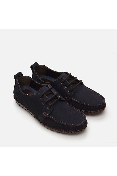 Hotiç Pantofi casual pentru bărbați din piele naturală bleumarin