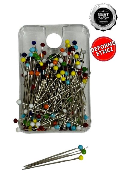 hijabchi Scarf And Shawl Needle Silk Scarf Needle Glass Head Needle Non-Deformable Non-Rusting 200 Pieces