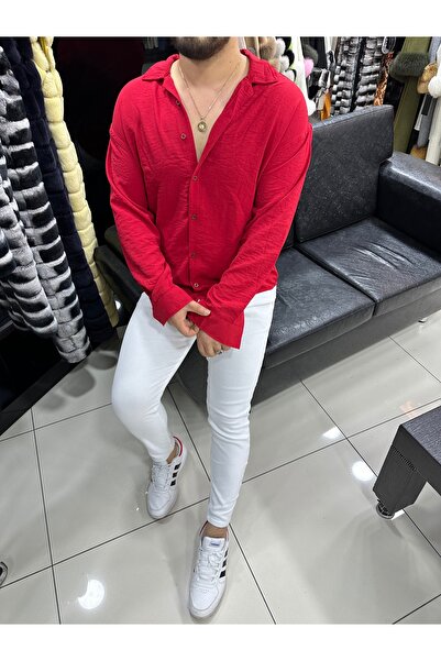 oneoff COPY - Men's Summer Charcoal Black Textured Aerobin Oversize Shirt