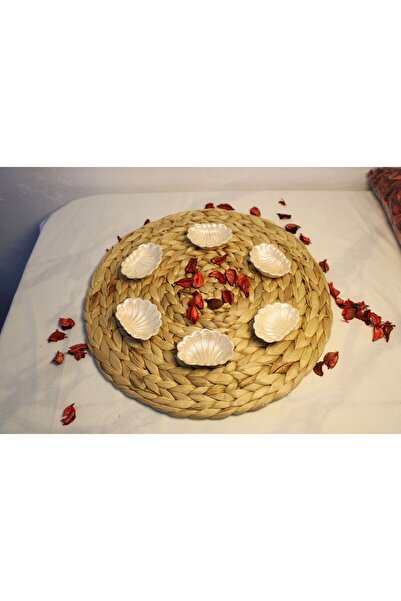 VİSARBOR Kahve Yanı Midye Tasarımlı Sunumluk/Drajelik/Şekerlik/Lokumluk 6'lı Set