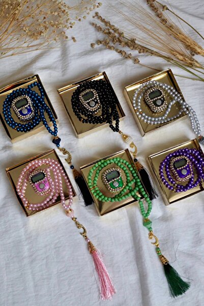 cam34 Hediyelik Taşlı Zikirmatik Ve Inci Tesbih 99'lu Set Hediyelik renk seçe...