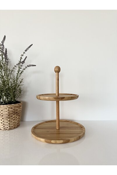 SALPHOME Bambu Katlı Sunumluk
