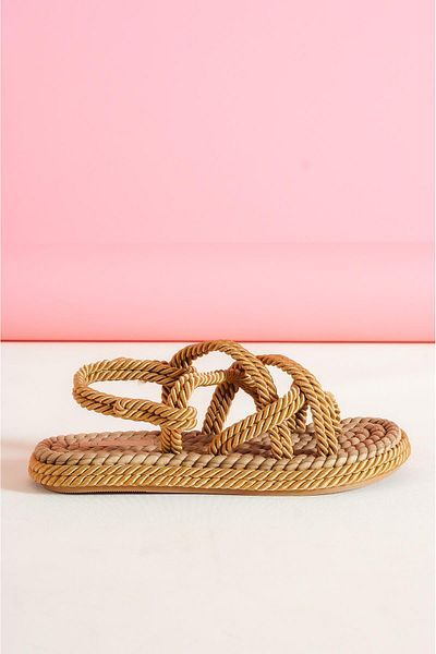 bescobel Women's Halley Mink Rope Slippers & Sandals