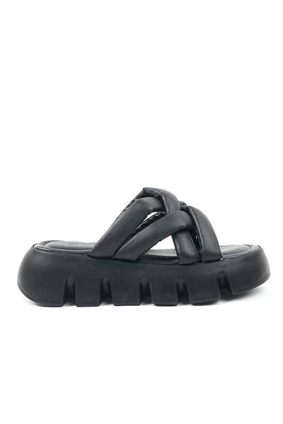 bescobel Women's Senny Black Orthopedic Soft Base Balloon Slippers