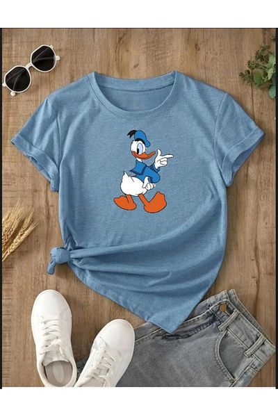 tolstoy TRIUC PENTRU COPII UNISEX PREMIUM DE CULOARE ALBASTRĂ IMPRIMAT DUFY DUCK