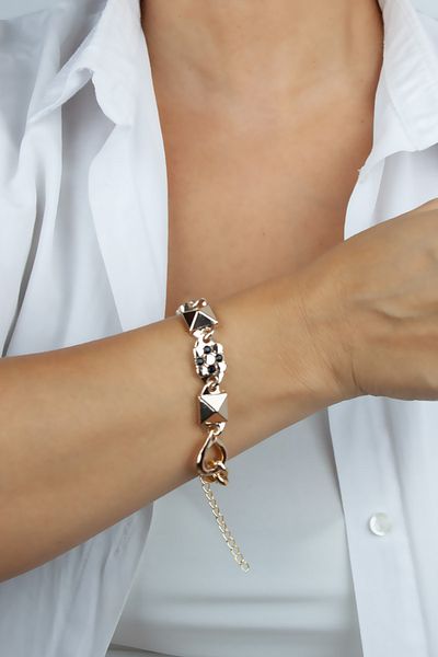 Pridza Pyramid Detail Bronze Bracelet
