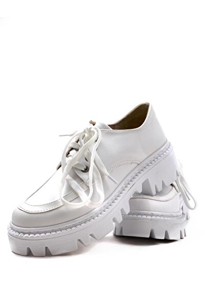 bescobel Жіночі білі мокасини з шнурівкою Leofer для щоденного носіння 104