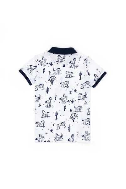 U.S. Polo Assn. White Polo Neck T-Shirt for Boys