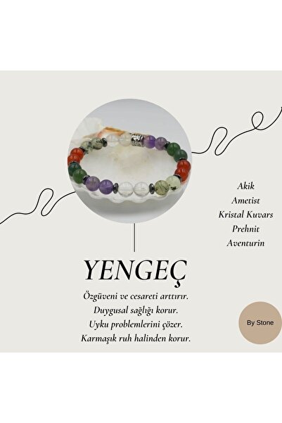 DOĞAL TAŞ CENNETİ Cancer Zodiac (Men's) Natural Stone Zodiac Bracelet| Certified