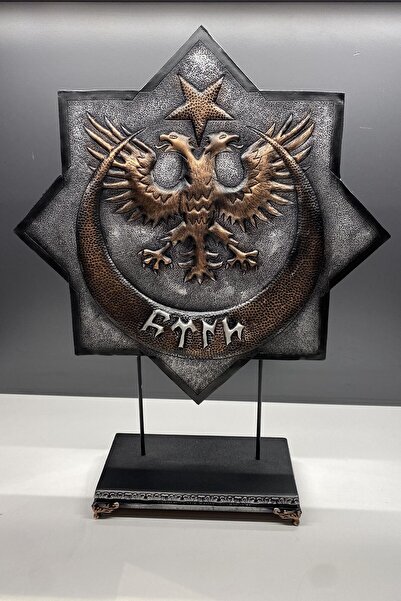 Gift Garden Dekoratif Türk arması özel üretim bakır gümüş.