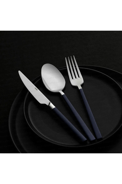 Nehir NEHİR DALYAN SADE LACİVERT SEDEF 36 PARÇA KUTULU ÇATAL KAŞIK BIÇAK SETİ