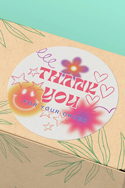 Basic Sense Kuşe Thank You Sticker Ambalaj Kargo Paketleme Teşekkürler Etiket...