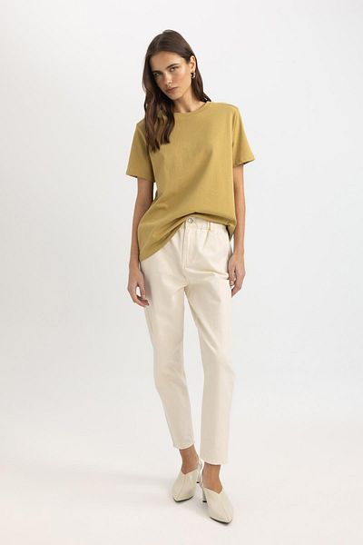 DeFacto Paperbag-Gabardine-Hose mit hoher Taillentasche – S2790az24sm