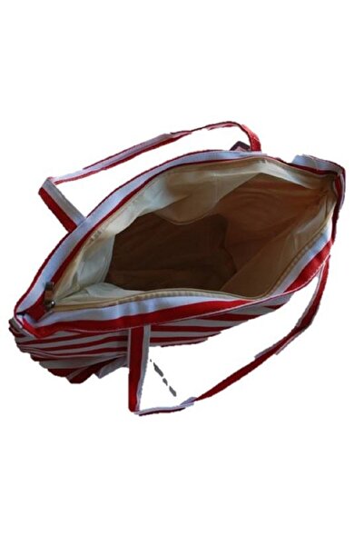 Bay Şapkacı Beach Shoulder Women's Inner Lined Zipper Bag with Pockets