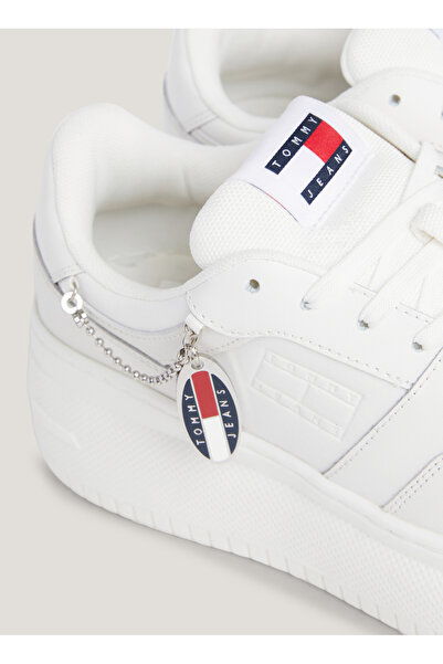 Tommy Hilfiger Ecru Women's Leather Sneakers EN0EN02421YBL
