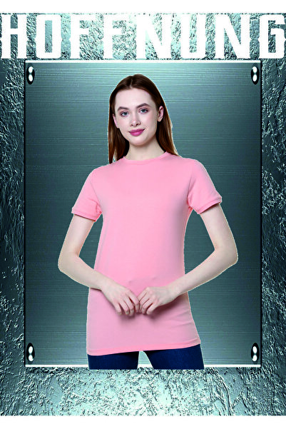 HOFFNUNG Μπλουζάκι απλό, χωρίς στάμπα, 100% βαμβακερό, λεπτή εφαρμογή, κοντομ...