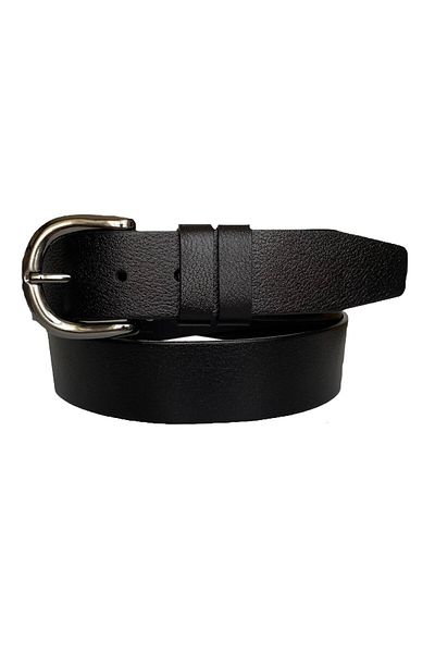 GoDeri 100% piele naturală, cu cataramă argintie mat, curea neagră pentru blugi pentru femei 4 cm=an-byn-45