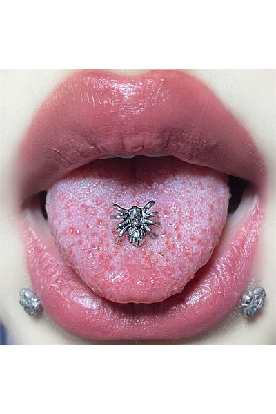 VEGAROKS Surgical Steel Spider Tongue Piercing - Spider Midline Tongue Piercing