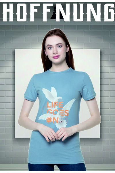HOFFNUNG Μπλουζάκι Peace Dove Digital Printed - 100% βαμβάκι, λεπτή εφαρμογή, λαιμόκοψη