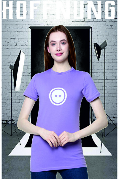 HOFFNUNG Ψηφιακή εκτύπωση με κουμπιά μπλουζάκι 100% βαμβακερή λεπτή εφαρμογή με κοντό μανίκι μπλουζάκι με λαιμόκοψη