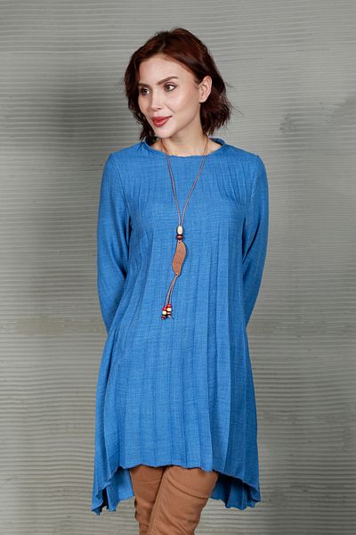 GİYSA Women's Pleated Necklace Aerobin Tunic