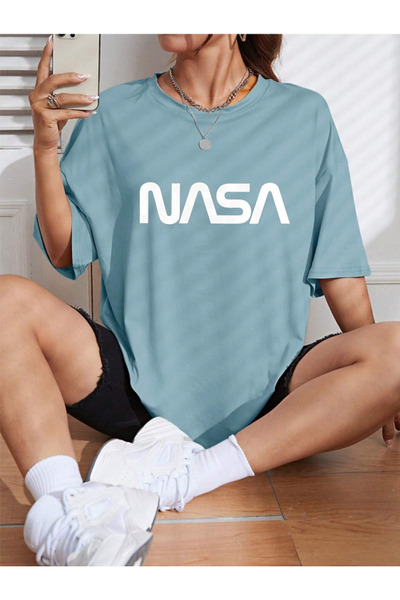 Revasser Unisek žene / muškarci NASA šarena prilagođena štampana pamučna češl...