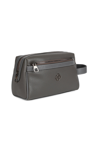 Sevinç Çanta Особиста косметичка для гоління та макіяжу, великого розміру, сіра