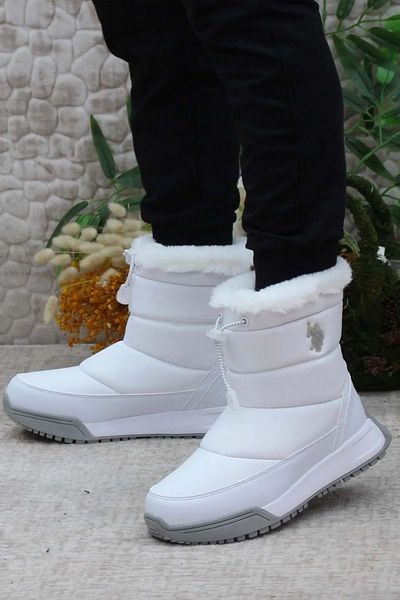 White polo boots top