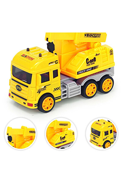 Toyaş Frictional 1:32 Truck Work Vehicles Toys Crane Engineering Vehicle 11cm
