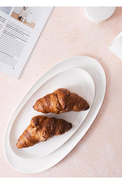 The Mia Cotta Limoges Oval Servis Beyaz 34x17 Cm