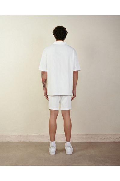 İLKCET MODA Ανδρικό μπλουζάκι με γιακά Oversize