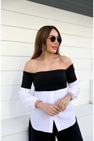 ALYA BUTİK KAYIK YAKA POPLİN BLUZ