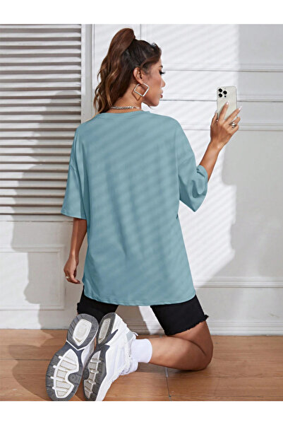 Revasser Unisex Γυναικεία/Ανδρικά μπλουζάκια Μίκυ Μάους, πολύχρωμο, προσαρμοσμένο με στάμπα μεγάλου μεγέθους, βαμβακερό χτενισμένο βαμβακερό μπλουζάκι