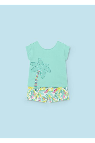 MAYORAL Baby Girl Printed T-Shirt Shorts Set 1231