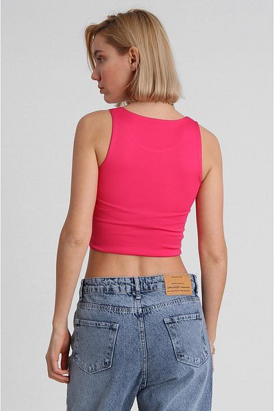 Suzi butik ΓΥΝΑΙΚΕΙΑ ΔΙΠΛΗ ΥΦΑΣΜΑ ΛΥΚΡΑ ΣΤΡΟΓΓΥΛΟΣ ΛΑΙΜΟΣ CROP ATHLET