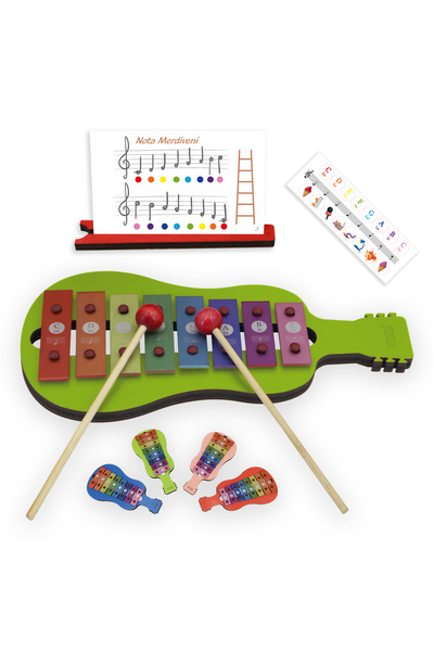 JWIN Mt-g08 Nota Öğretici Metalofon - Yeşil