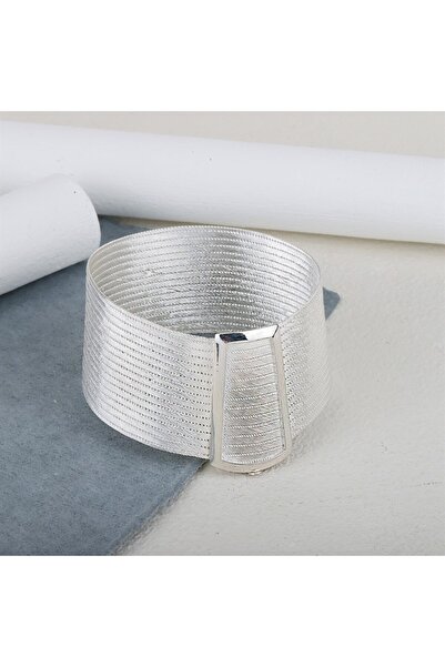 bestmysilver Kadın Gümüş Trabzon Hasır 17 Sıra Bileklik