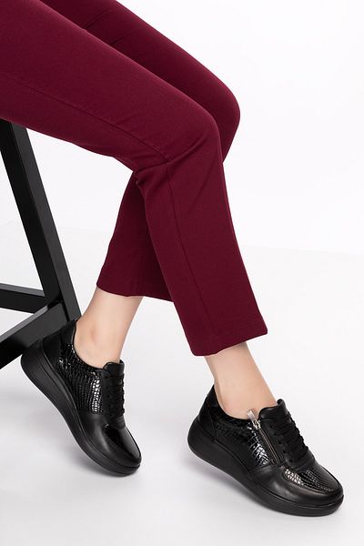 Gondol Pantofi confortabili cu fermoar din piele naturală cu talpă anatomică Ndr.3802