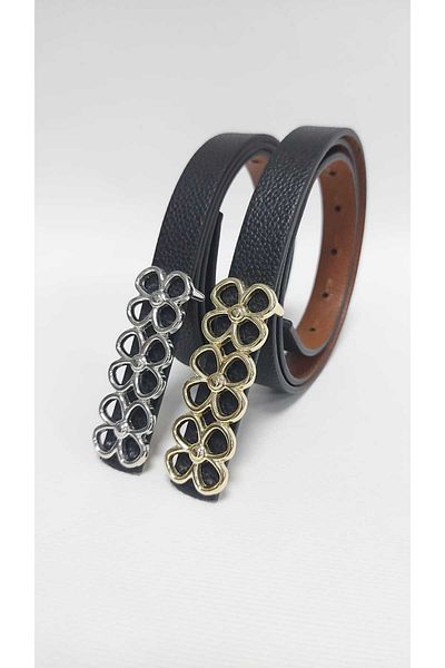 Kemerix Reversible 2-Piece Thin Belt Set for Women