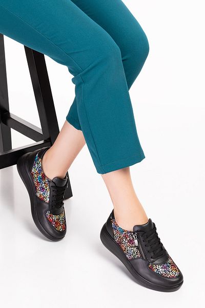 Gondol Pantofi confortabili cu fermoar din piele naturală cu talpă anatomică Ndr.3802