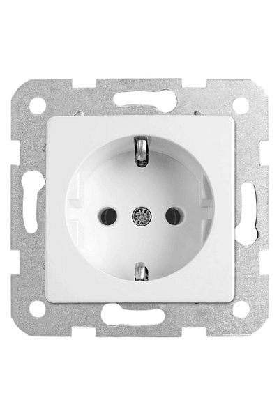 VİKO Viko Linnera Grounded Socket White (Frame Included)90440008 (12 Pieces)