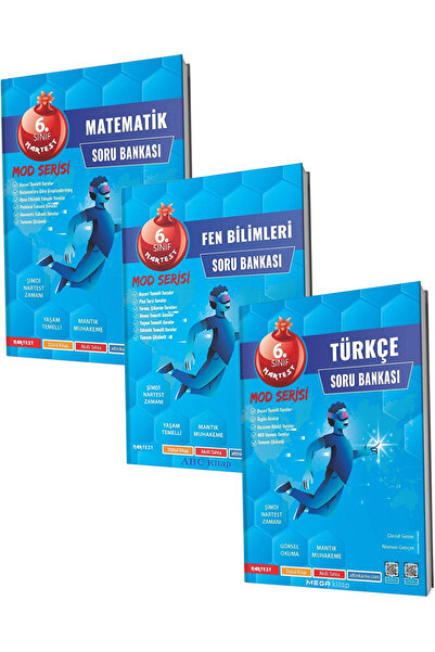 Nartest Yayınevi Nartest 6.Sınıf MOD SORU BANKASI SETİ Matematik Fen Türkçe (...