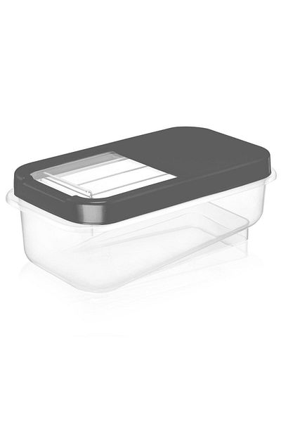 Nandy Home 3 Pieces 5 lt Multibox with Easy Sliding Lid Food Pulses Vs. Storage Container Anthracite