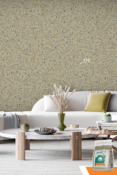 Ventrawall Ipek Sıva | Canlı Sıva | Isı Ve Ses Yalıtımlı Sıva | %100 Pamuk |yeşil | Y10-1,5 Kg | 5m²